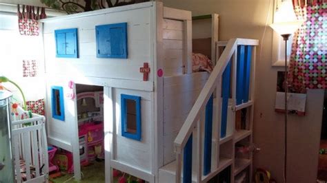 Cottage Bunk Bed Etsy Bunk Bed Playhouse Bunk Beds Bed