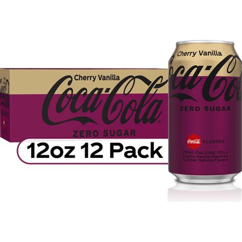 Cherry Vanilla Coke Zero Sugar Cherry Vanilla Flavored Coca Cola Diet