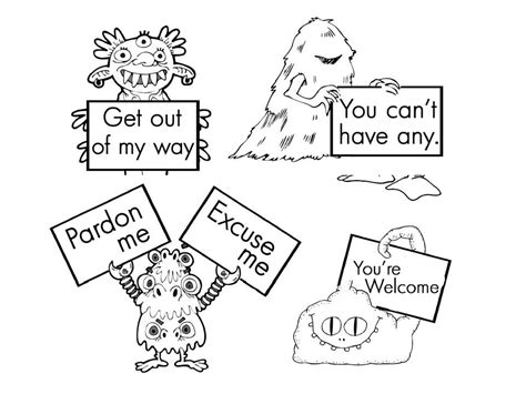 Manners tells us how to act while doing some work. 8 Best Preschool Manners Coloring Pages Printable ...