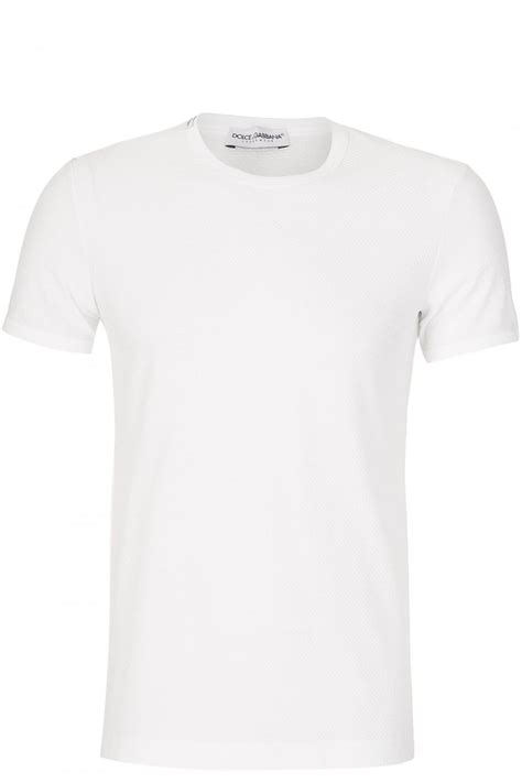 Dolce And Gabbana Plain White Cotton T Shirt Clothing From Circle