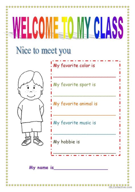 Welcome To My Class English Esl Worksheets Pdf And Doc