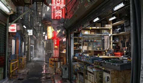 Shinjuku Alleyway By Barry Legg Rcyberpunk