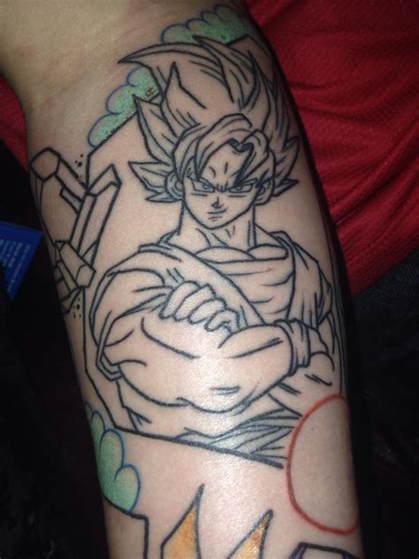 The dragon ball z tattoo took steve butcher 3 days, and approximately 17 hours to complete, pretty impressive. Dragon Ball Z Tattoo Sleeve by Bridge927 on DeviantArt