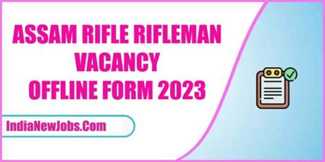 Assam Rifles Rifleman Recruitment Notification Best Offline Form