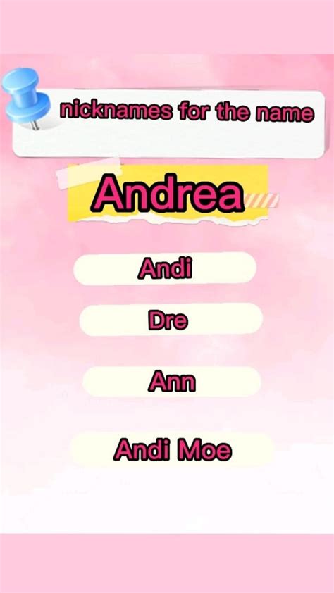 Nicknames For Andrea In 2022 Names Movie Posters Nicknames