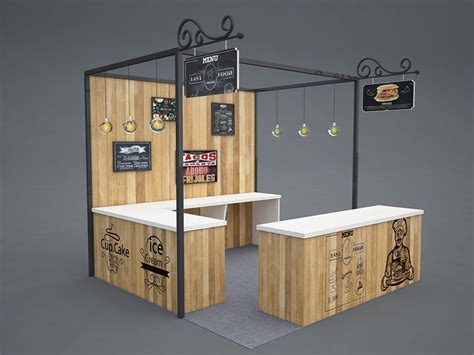 Food Festival Booth Design On Behance Booth Design Kiosk Design