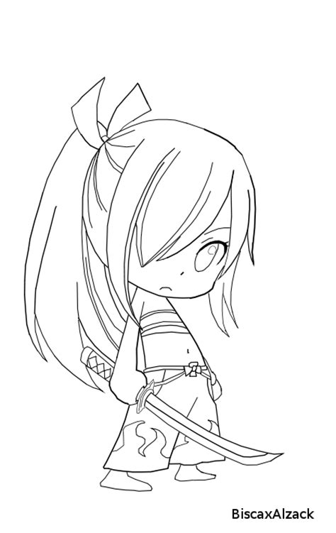 Fairy Tail Anime Chibi Coloring Pages Sketch Coloring Page