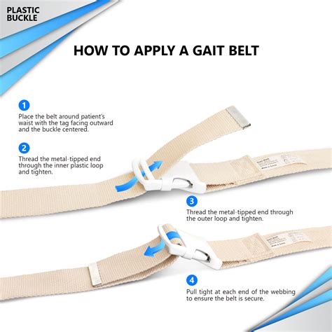 Quick Release Gait Belts Transfer Belt Plastic Buckle Assistance
