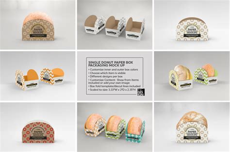 Download Single Donut Box Packaging Mockup By INC Design Studio | TheHungryJPEG.com