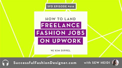 Sfd 016 How To Get Freelance Fashion Design Jobs On Upwork Youtube