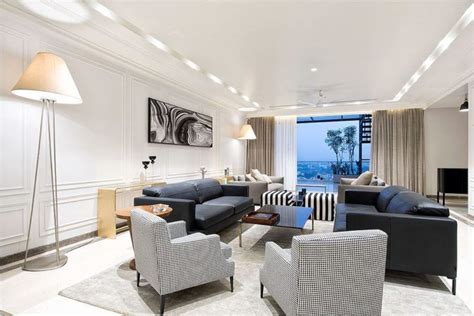 Contemporary Apartment Living Room Black White Gingham