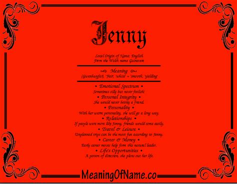 Jenny Meaning Of Name