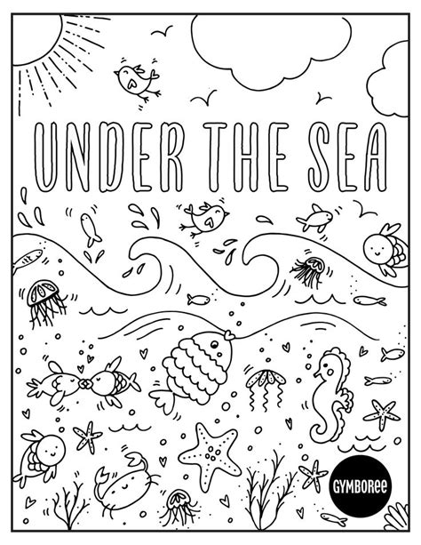 Coloring Sheet | Under the Sea | Coloring pages for kids, Coloring