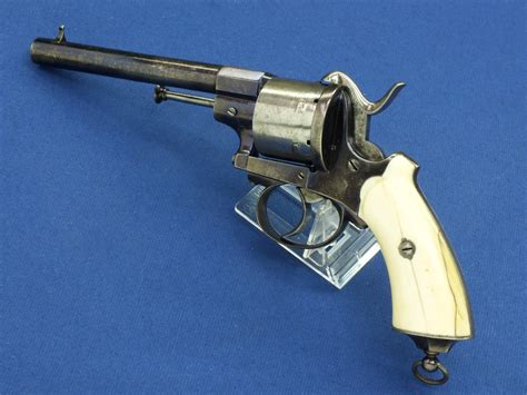 A Antique 19th Century Liege Pinfire Revolver 6 Shot