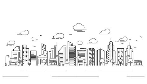 Premium Vector City Skyline City Silhouette Vector Illustration In