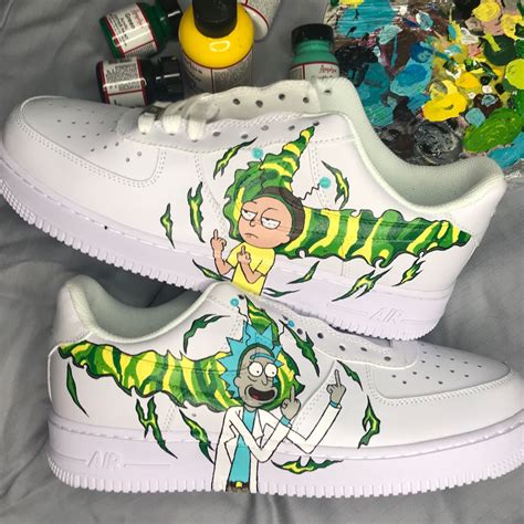 Nike Air Force Custom Rick And Morty Custom Sneakers Diy Custom