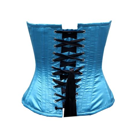 Ingarhm Turquoise Satin Embroidery Overbust Corset Corsets Queen Us Ca