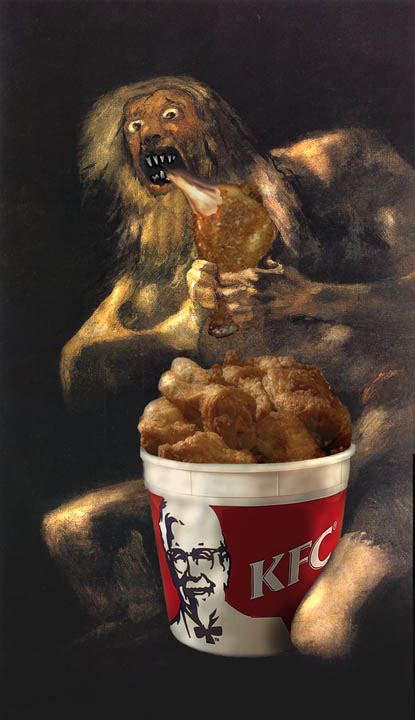 Saturn devouring his son is the name given to a painting by spanish artist francisco goya. Saturn Devouring His Chicken by Daughter-of-poe on DeviantArt