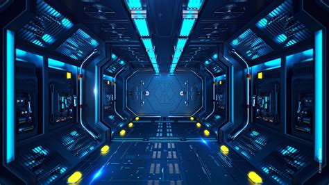 Sci Fi Corridor Tunnel Spaceship Station 4k Hd Wallpaper