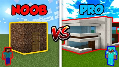 Minecraft Noob Vs Pro Modern House In Minecraft Doovi