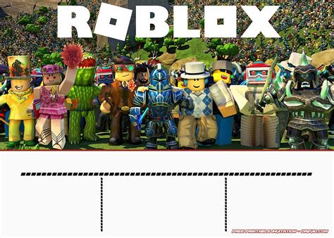 Free printable roblox invitation templates