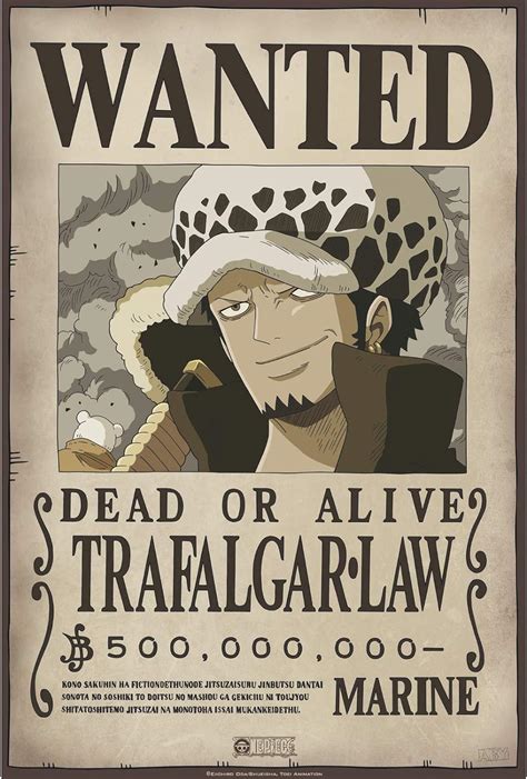 One Piece Poster Wanted Trafalgar Law Original One Piece Wanted Poster My Xxx Hot Girl