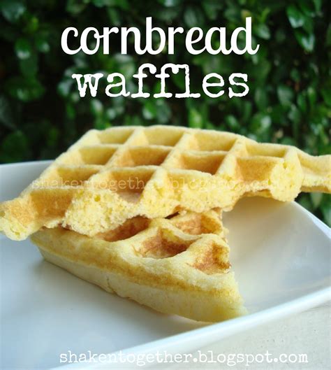 Shaken Together Taste This Corn Bread Waffles Using Jiffy Mix In