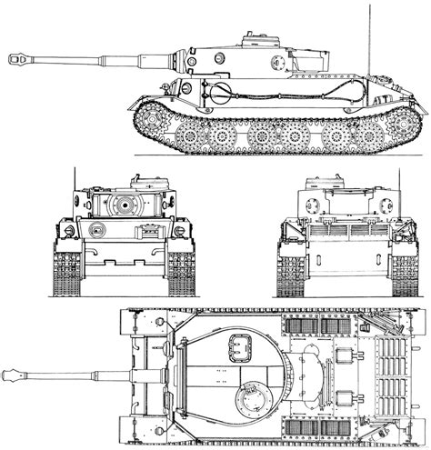 Tiger 1 Tank Blueprints