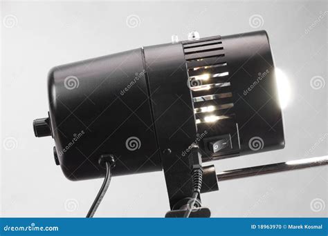 Black Flash Studio Lamp Stock Photo Image Of Spotlight 18963970