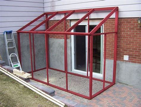 Diy aluminum frame screen porch projects are popular among homeowners who are looking to go a step beyond conventional porches. DIY temporary sun room ... with plastic shower curtain ...