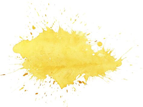 20 Yellow Watercolor Splatter (PNG Transparent) | OnlyGFX.com png image