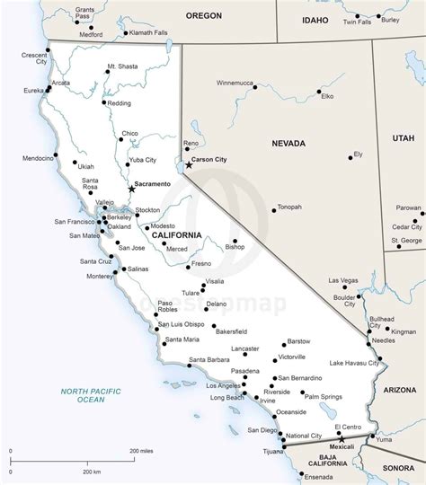 Printable California Map With Cities California Details Map Large