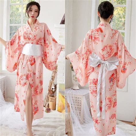 Sakura Female Kimono Dresses Obi Kawaii Yukata Ifashionova Kimono Dress Japanese Dress