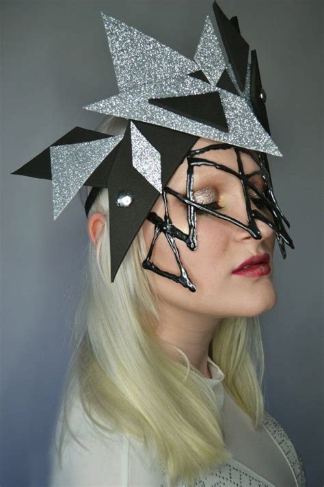Space Angles Geometric Futuristic Avant Garde Headpiece Crown Costume