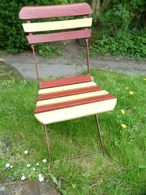 Antiques Atlas - Vintage Folding Garden Chair.