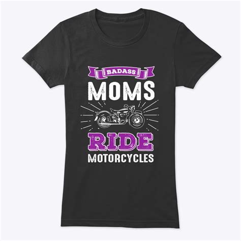 Badass Moms Ride Motorcycles Apparel Womens Triblend Tee Biker Girl Bling