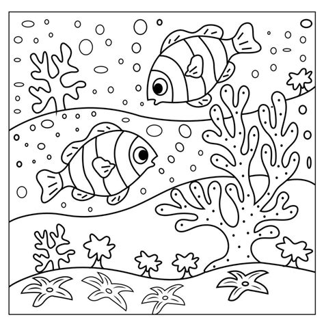 Ocean Habitat Coloring Pages