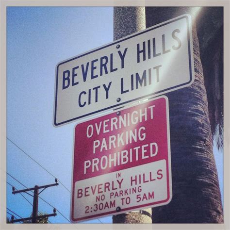 Beverly Hills City Limits Sign On Doheny Dr Hill City City Limits