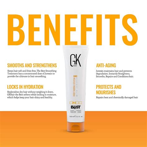 gk hair global keratin the best 3 4 fl oz 100ml smoothing keratin hair treatment