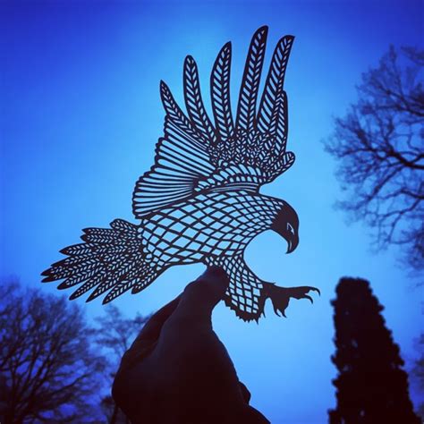 Gorgeous Paper Cut Outs And Contrasts Them With The Sky Background