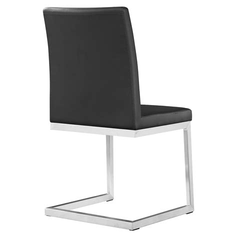 Shop our selection of home dining room dining chairs. Manhattan Dining Chair - Black Leather Look, Stainless ...