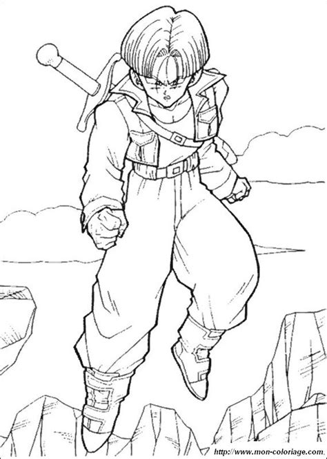 Dragon ball z coloring page back to category dragon ball z coloring pages. coloring Dragon Ball Z, page trunks fighting vs cyborg