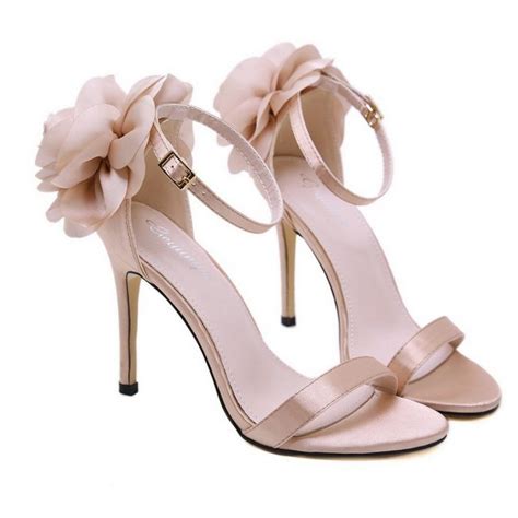 Pink Satin Giant Rose Party High Stiletto Heels Sandals Shoes