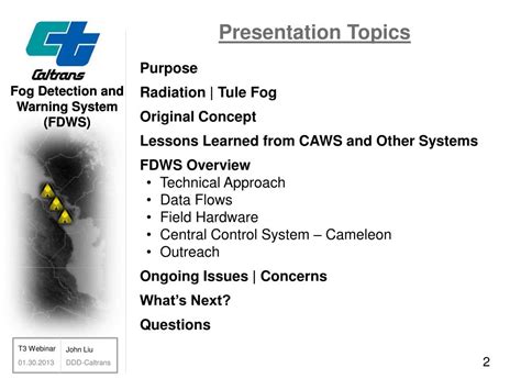 Ppt Fog Detection And Warning System Fdws Powerpoint Presentation