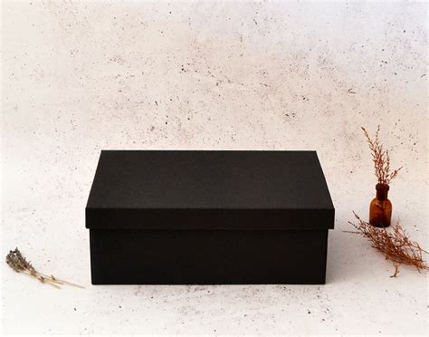 Black Shoe Box Base And Lid 205 X 340 X 120 Mm Online Store Core Pack