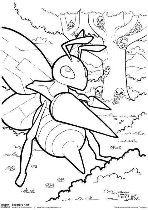Beedrill Coloring Pages Free Printable Coloring Pages For Kids