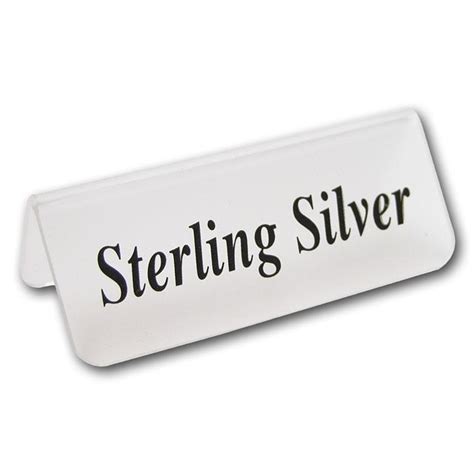Acrylic Sterling Silver Sign