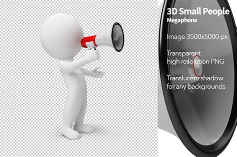 Download 3D Small People - Megaphone | Custom-Designed ...