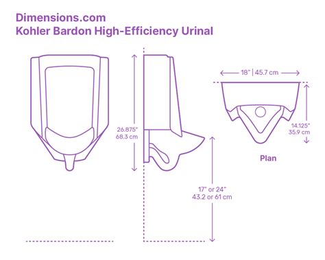 Kohler Steward Waterless Urinal Dimensions Drawings Dimensions Com