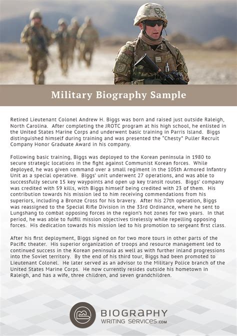 Navy Biography Template Professional Bio Template For Officer Warrant